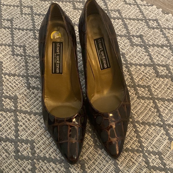 Vintage  Stuart Weitzman Size 9 alligator patent leather - Picture 2 of 3